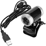 USB Webcam for Computer, HD 12.0M Pixels Clip on PC Camera, Built in Microphone Rotatable Web Camera for Video Calling and Recording, Live Streaming, Desktop and Laptop Webcam(Black+Silver)