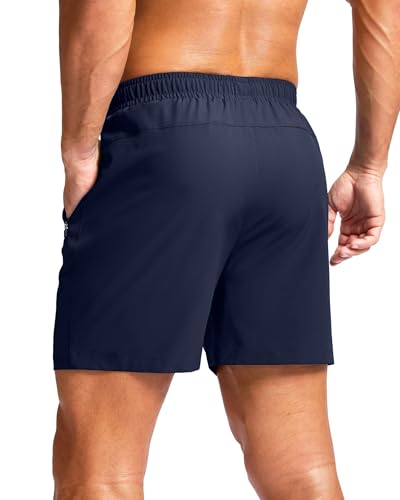 Image of G Gradual Men's Athletic Running Shorts with Zipper Pockets Quick Dry 7 inch / 5 inch / 9 inch Workout Gym Shorts for Basketball Hiking