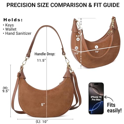 Crescent Hobo Leather Crossbody