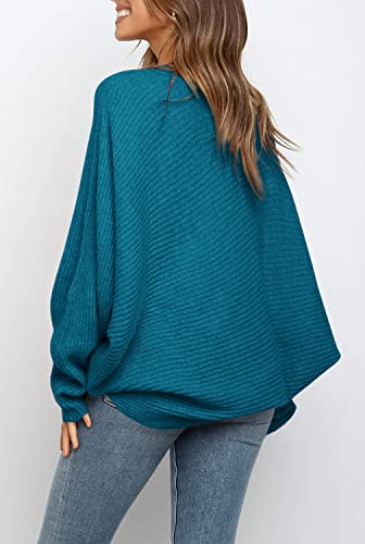 Image of Mafulus Womens Oversized Sweater Fall Winter Slouchy Pullover Jumper Tops | Crewneck,Batwing Sweaters Puff Long Sleeve,Cable,Ladies,Chunky,Knit,Tunic,Warm,Soft Sweaters