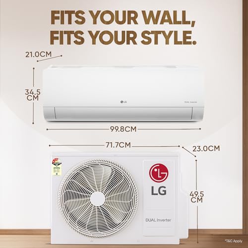 Image of LG 1.5 Ton 3 Star, Hot & Cold AC for All Season, DUAL Inverter Split AC (Copper, Convertible 5-in-1, VIRAAT Mode, 4 Way Air Swing, HD Filter with Anti-Virus Protection, US-H19BNXE, White)