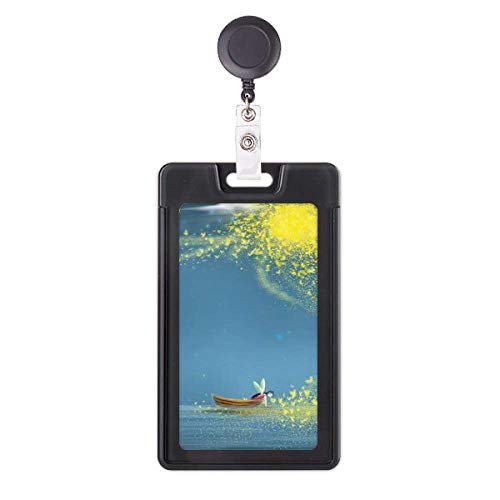 Porte-badge rétractable avec veilleuse silencieuse et motif bateau pour professionnels