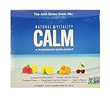 Natural Vitality Anti Stress Calm Magnesium Citrate Powder Supplement Drink | Raspberry Lemon Sweet...