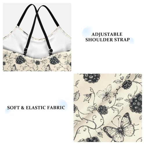 senya Girls Swimsuits One-Piece Swimwear Tie Bathing Suit Beach Summer Round Neck 7-8T Mulberry Butterfly Pattern3