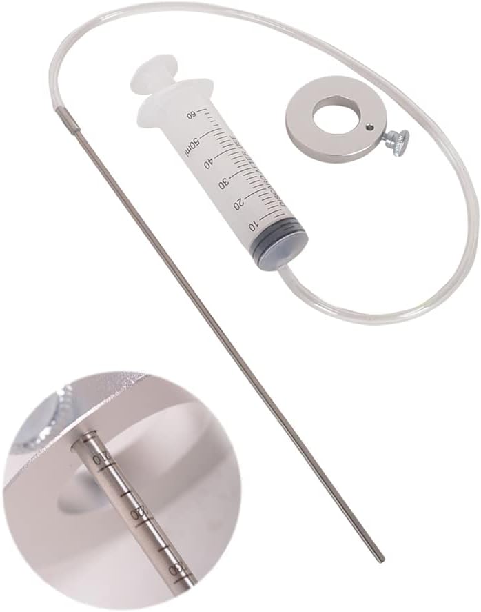 Motorcycle Fork Oil Level Tool, Fork Oil Level Gauge Fork Oil Tool Kit Fork Oil Tool Gauge Suspension Level Tuning Syringe Shock Adjuster With Adjustable Ring