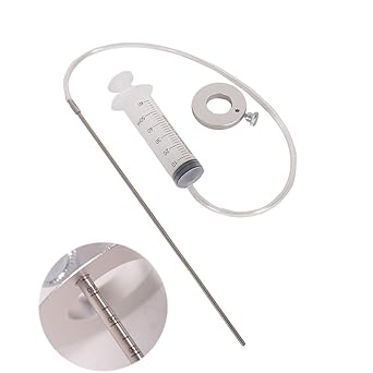 Motorcycle Fork Oil Level Tool, Fork Oil Level Gauge Fork Oil Tool Kit Fork Oil Tool Gauge Suspension Level Tuning Syringe Shock Adjuster with Adjustable Ring