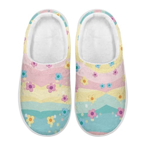 House Slippers for Woman Washable Comfortable Indoor Outdoor Slippers with Anti-Skid Rubber Sole Warm Winter Shoes