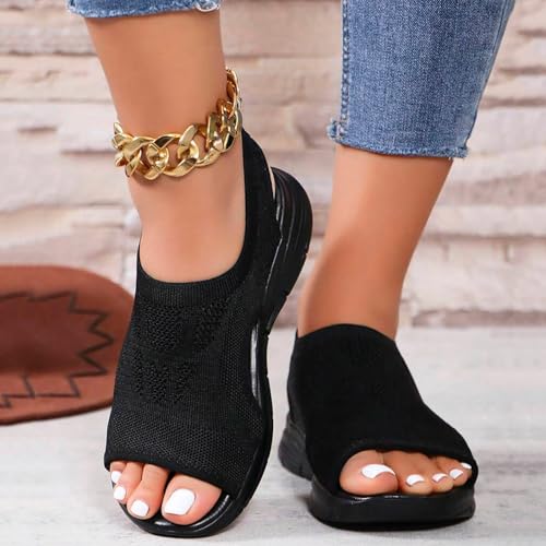 Orthopedic Walking Mesh Sandals for Women 2025,Summer Breathable Open Toe Beach Vacation Tennis Shoes Trendy Casual Arch Support Mesh Sandal2