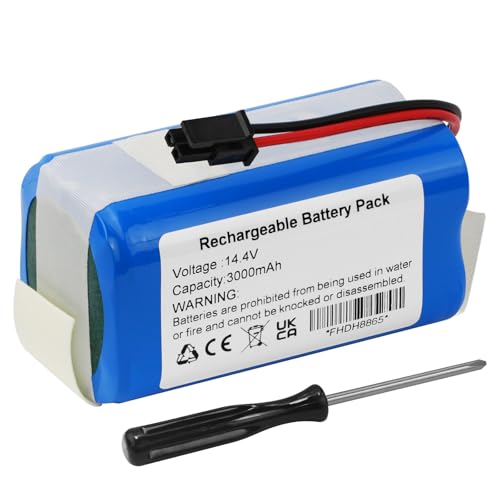 K KYUER 3000mAh Robot Aspirapolvere Batteria per Kyvol Cybovac L20 E20 E30 E31 Coredy R750 G800 G850 Robot Vacuum Cleaner CMICR18650F9M-4S1P Battery