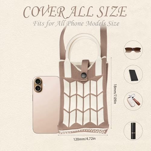 Knitted mini crossbody bag, lightweight cell phone bag for girls, for carrying cell phone and daily necessities2
