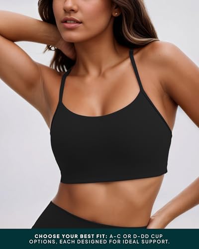 Image of PAVOI ACTIVE Yoga Racerback Bras for Women - Buttery Soft Low Support Scoop Neck Y-Back Thin Strap Sports Bra - FlexFlow