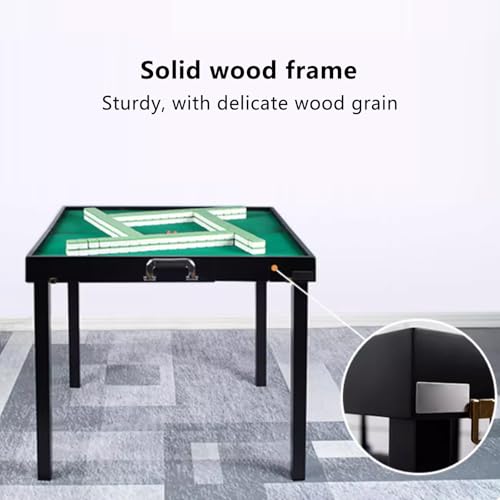 YHJLZNA Faltbarer Mahjong-Tisch,32" tragbarer Mahjong Spieltisch mit Schublade,Generisch Mahjong Tisch für Mahjong,Domino,Poker,Kartenspiel – Bild 6