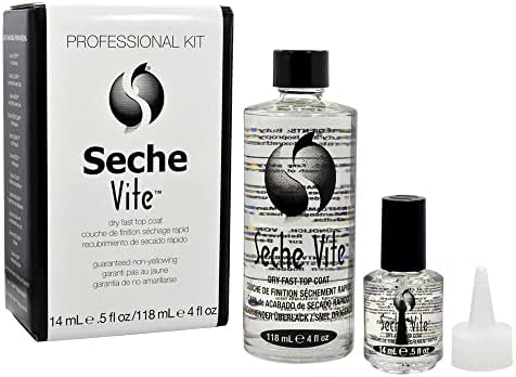 Seche clear professional kit, crystal clear base coat for nail polish, 4 oz & 0.5 oz refill, 4 Fl Oz