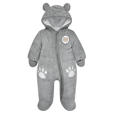 Balipig Baby Winter Fleece Snowsuit with Ears Cover