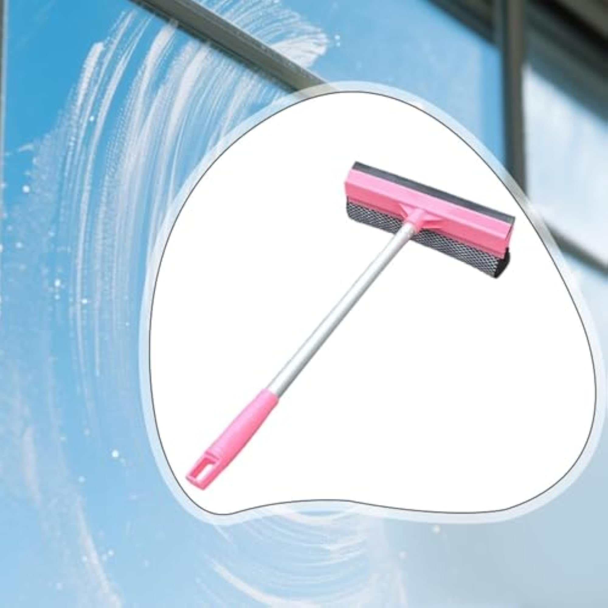 Lightweight 2-in-1 Window Squeegee for Home Cleaning