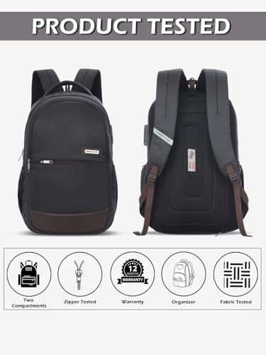 Image of Lavie Sport 35L Zenith| 19 Inch | Fits Upto 15 Inch Laptop Backpack | Laptop Compatiable | Rain Cover | Combi Lock | College Bag | for Men & Women