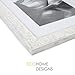 11x14 Picture Frame Distressed White - Matted to 8x10, Frames by EcoHome
