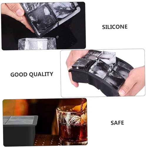 Molde reutilizable de silicona para cubitos de hielo con tapa miniatura 7