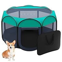 Floving Tragbares faltbares Haustier-Laufkatze Innen- / im Freiengebrauch -8 Verkleidung, wasserdicht (schwarz-L)