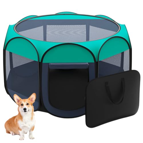 Floving Tragbares faltbares Haustier-Laufkatze Innen- / im Freiengebrauch -8 Verkleidung, wasserdicht (schwarz-L)