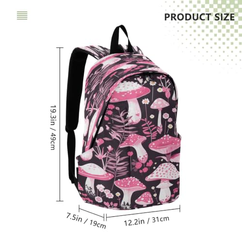 Sac à dos ordinateur portable champignon rose pour soulager le dos
