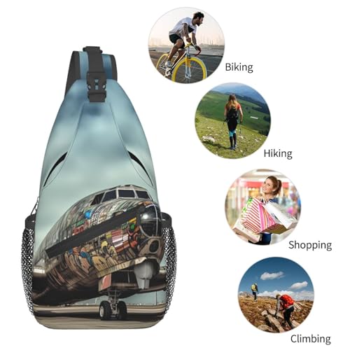 Bolso cruzado estilo Airplane Art para hombre y mujer miniatura 6