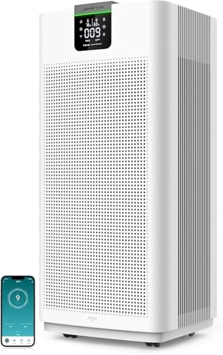 Image of Smart Air Purifiers for Home Large Room Office Up to 4575 ft, APP & Alexa, Dual HEPA & Carbon Air Filter, Quiet Large Air Purifier for 99.97% Dust Pollen Smoke Pet Dander Allergies Odors VOCs, JF999