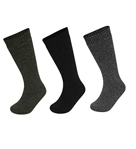 Sock Stack 6 Pairs Of Mens Chunky Long Wool Socks Thick Heavy Duty Knee Length Work Boot Sock Size 6-11