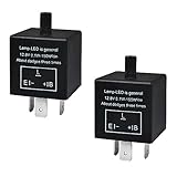 CF-14 Led Flasher Relay (Set of 2), 3 Pins Adjustable Turn Signal Relay CF14 - Flasher Relay for Led Lights Hyper Blink Flash Resolve Rapid Quick Flash Issue