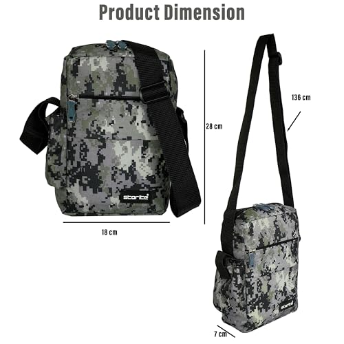 Image of Storite 10 Inch Stylish Padded Mini Crossbody Sling Bag for Men and Women, Small Passport Travel Bag and Small Sling Bag With Water Bottle Pocket