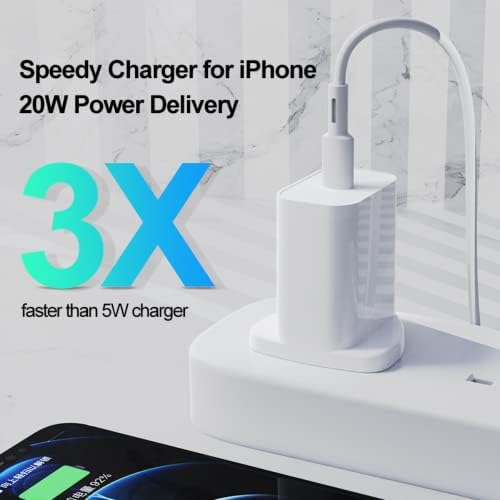 AUSPRO USB C Plug Supports Max 20W PD Fast Charger Type C Plug Power Adapter Compatible with iPhone 14/14 Pro/14 Pro Max/13/12/SE 3, iPad Air 5, iPad Mini 6, Galaxy S22/S21, Pixel 6, iWatch 7,etc