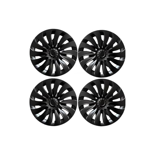 PENGBODILIYI Car Hub Covers 4PCS Hubcaps 18 Inch 18 Inch Hubcaps Set of 4 Hub Caps Compatible for Tesla Model 3 Highland 2024(L-R Matte Black) -  4973292492197
