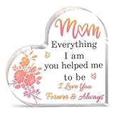 Valentines Day Gifts For Mom From Daughter Son i Love You Sign Best Mom Ever Gifts Mother’s Day Birthday Gift Table Decor Cute Living Room Decor Acrylic Heart Plaque Decoration