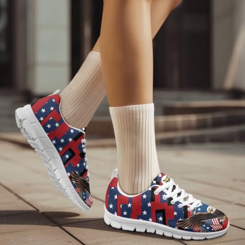Image of GIFTPUZZ Mens Lace Up Athletic Trainers Running Sneakers Wedge Breathable Gym Lightweight Sports Tennis Shoes