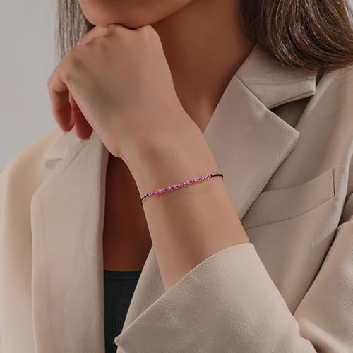 LIU JUN Fck Trump Morse Code Bracelet For Women, Adjustable Boho Activist Anti-Trump Stacked Beaded Bracelets To My Best Friend Originality Gift Jewelry4