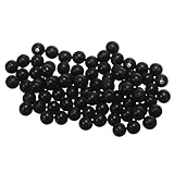 YELARXI Fishing Beads Holographic Soft Plastic Fishing Bait Eggs Lure Rigs Accessories, 6 mm Fit for Saltwater Freshwater - Round (1000 Pack, Black)