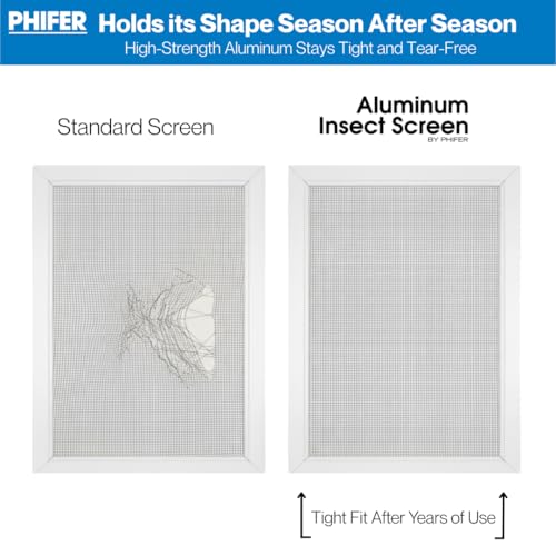 Aluminum Insect Screen Mesh Roll - Aluminum Mesh Screen for Window, Patio, Door, Porch - Metal Insect Screening Material for Mosquitos & More - Replacement Bug Screens 72 in x 50 ft, Black