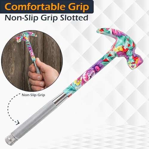 Home-x 6 In 1 Floral Hammer And Screwdriver Tool, New, .