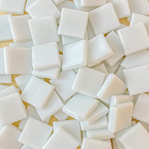 Wq Warmqing Mural Mosaic Tiles For Crafts Bulk, 200G White Mosaic Glass Pieces For Decor Mosaic Outdoor Side Table,Mosaic Kits Supplies #TOP7