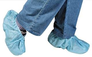 Shoe Covers, SlipResistSole, XL, Blue, PK100