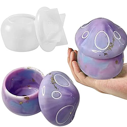 Moule résine époxy pot champignon silicone pour boîte à bonbons - 3