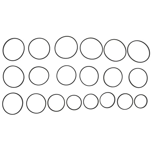 Uonlytech 20pcs Cassette Recorder Rubber Belt Replacement Wear-Resistant Repair Belts for Audio Devices Thickness Compatible Various Recorders and Tape Machines