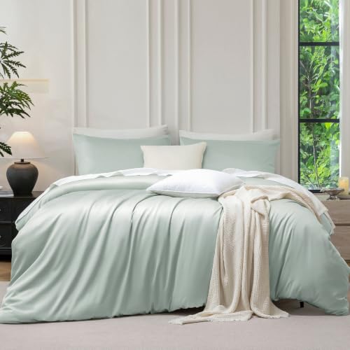 MooMee King Duvet Cover Set 100% Extra Long Staple Cotton Cooling Bedding
