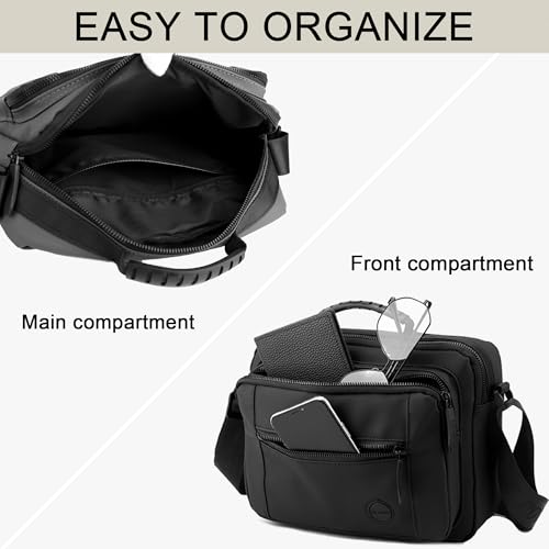 Messenger Bag for Men Crossbody Bags Shoulder Small Man Purse Lightweight Handle Bags Multi-pocket for Work Traveling4