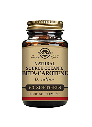 Solgar Natural Source Oceanic Beta Carotene Softgels - Pack of 60 - Fight Free Radical Damage - Strong Antioxidant - Gluten Free