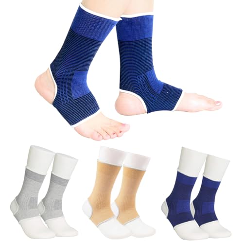 GXGM 3 pares tobilleras para esguince de tobillo con almohadilla de gel, calcetines acolchados para tobillo patinaje artístico, esquí, hockey, botas, soporte.
