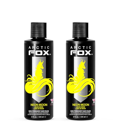 Arctic Fox Semi-Permanent Hair Dye, Neon Yellow, UV Reactive, Vegan