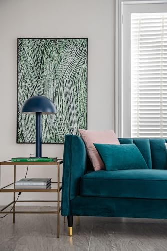 Image of Holland Velvet Rectangular Cushion Covers Pack of 2 | 12 inch x 18 inch / 30 x 46 cm, Teal Green | Soft Pillow Covers Cushion Case for Sofa Bedroom Chair Car, Home Decor