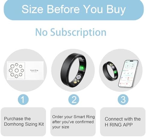 Domhong Smart Ring for Women & Men, Health Fitness Tracker Ring — view 7
