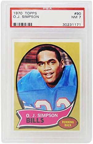 O.J. Simpson (Bills) 1970 Topps Football #90 RC Rookie Card - PSA 7 NM (T1)